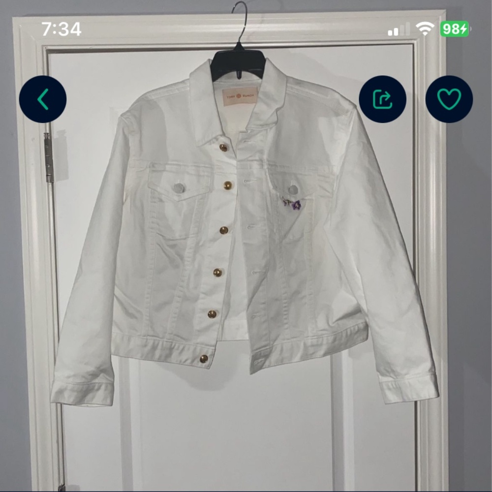 Tory Burch White Denim Jacket